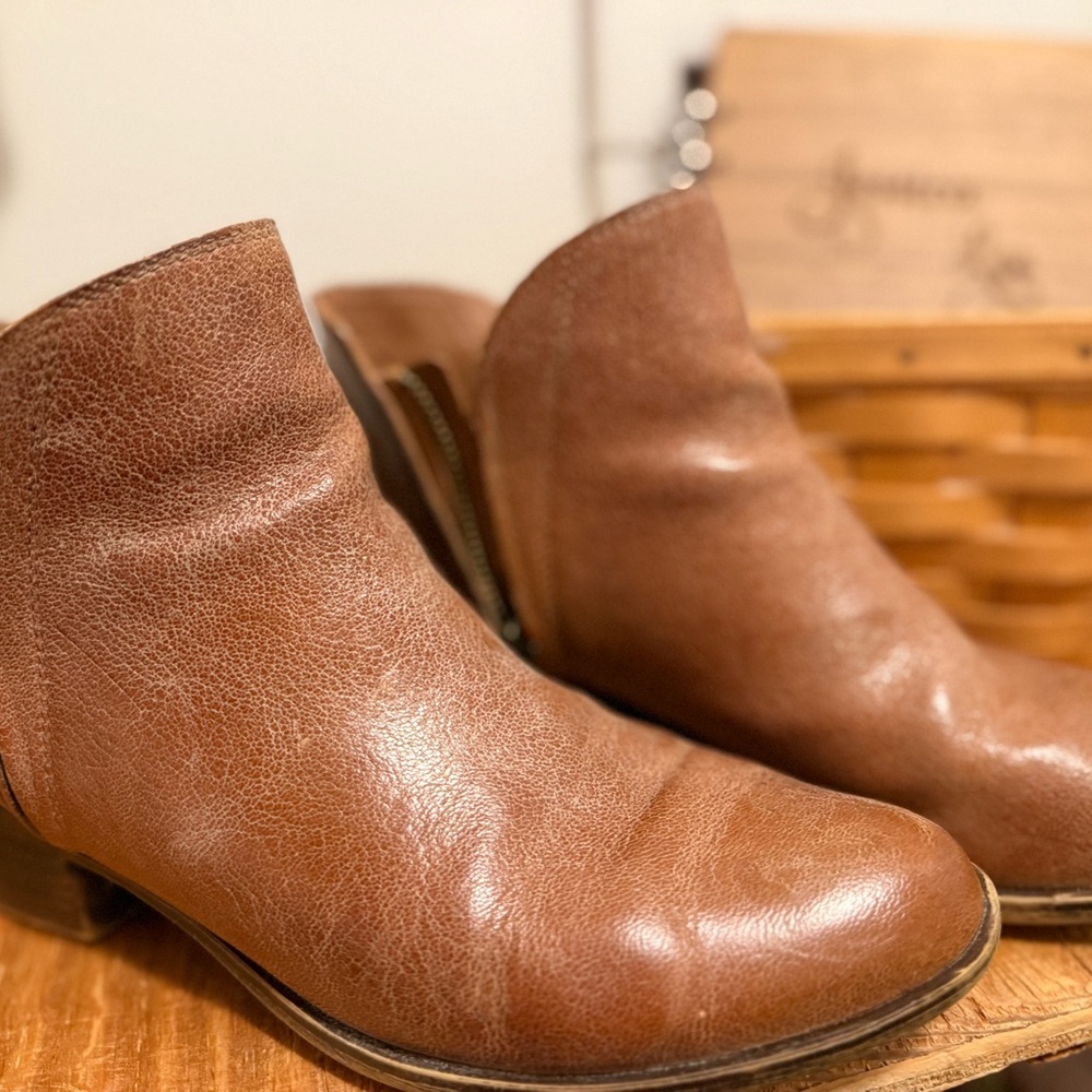 Lucky Brand Distressed Mid Bootie Size 7.5